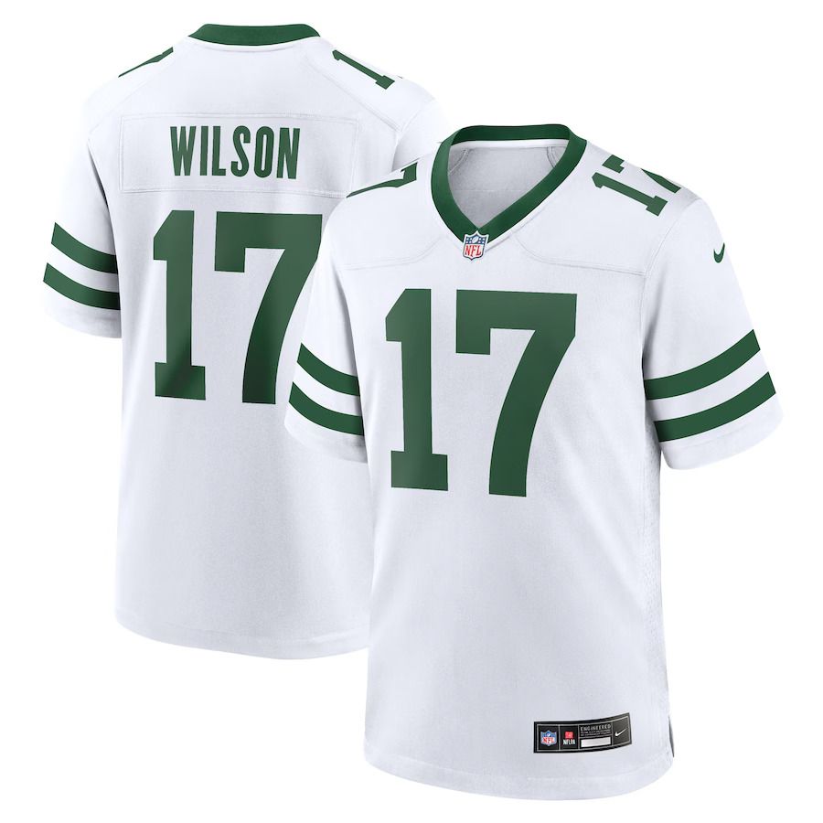 Men New York Jets #17 Garrett Wilson Nike White Legacy Player Game NFL Jersey